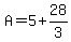A=5%2B28%2F3
