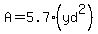 A=5.7%28yd%5E2%29