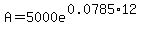 A=5000e%5E%280.0785%2A12%29