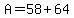 A=58%2B64