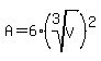 A=6%2A%28root%283%2CV%29%29%5E2
