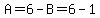 A=6-B=6-1
