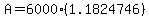 A=6000%281.1824746%29