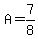 A=7%2F8
