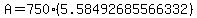 A=750%285.58492685566332%29