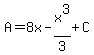 A=8x-x%5E3%2F3%2BC