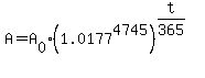 A=A%5B0%5D%2A%281.0177%5E4745%29%5E%28t%2F365%29%29