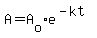 A=A%5Bo%5De%5E%28-kt%29