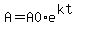 A=A0%2Ae%5E%28kt%29