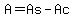 A=As-Ac