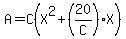 A=C%28X%5E2%2B%2820%2FC%29X%29