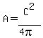 A=C%5E2%2F%284pi%29