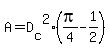 A=D%5Bc%5D%5E2%28pi%2F4-1%2F2%29