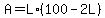 A=L%2A%28100-2L%29