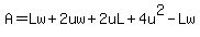 A=Lw%2B2uw%2B2uL%2B4u%5E2-Lw