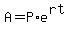 A=P%2Ae%5E%28rt%29