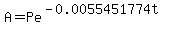 A=Pe%5E%28-0.0055451774t%29