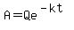 A=Qe%5E%28-kt%29