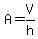 A=V%2Fh