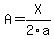 A=X%2F2a
