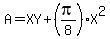 A=XY%2B%28pi%2F8%29X%5E2