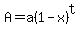 A=a%281-x%29%5Et