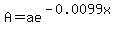 A=ae%5E%28-0.0099x%29