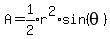 A=expr%281%2F2%29r%5E2%2Asin%28theta%29
