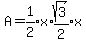 A=expr%281%2F2%29x%2Aexpr%28sqrt%283%29%2F2%29%2Ax