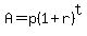 A=p%281%2Br%29%5Et