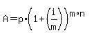 A=p%2A%281%2B%28i%2Fm%29%29%5E%28m%2An%29