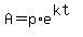 A=p%2Ae%5E%28kt%29