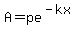 A=pe%5E%28-kx%29