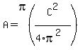 A=pi%28C%5E2%2F%284%2Api%5E2%29%29