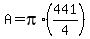 A=pi%2A%28441%2F4%29