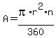 A=pi%2Ar%5E2%2An%2F360