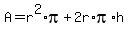 A=r%5E2%2Api%2B2r%2Api%2Ah