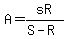A=sR%2F%28S-R%29