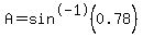 A=sin%5E-1%280.78%29