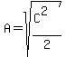 A=sqrt%28%28C%5E2%29%2F2%29