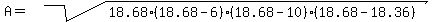 A=sqrt%2818.68%2818.68-6%29%2818.68-10%29%2818.68-18.36%29%29