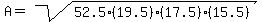 A=sqrt%2852.5%2819.5%29%2817.5%29%2815.5%29%29