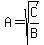 A=sqrt%28C%2FB%29