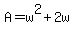A=w%5E2%2B2w