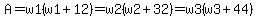A=w1%28w1%2B12%29=w2%28w2%2B32%29=w3%28w3%2B44%29
