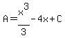 A=x%5E3%2F3-4x%2BC