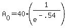 A%5B0%5D+=+40%2A%281%2Fe%5E%28-.54%29%29