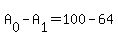 A%5B0%5D-A%5B1%5D+=+100-64
