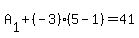 A%5B1%5D%2B%28-3%29%285-1%29=41