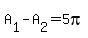A%5B1%5D-A%5B2%5D=5pi